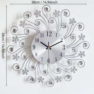 TEMU 1pc 현대적인 장식 벽시계, 거실용 조용한 벽시계, AA 배터리 구동, 쉽게 읽을 수 있는 명확한 숫자, 침실, 주방, 식당, 사무실 장식에 적합, 이상적인 집들이 선물|벽시계|벽시계