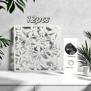 TEMU 12개 클래식 플라스틱 룸 디바이더 스크린 - 가볍고 휴대 가능한 조립형 패널, 우아한 사무실 파티션 및 장식용 디바이더