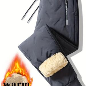 TEMU Pearson OBM 인기 가성비 남성용 캐주얼 따뜻한 플리스 조깅 팬츠 (가을/겨울 스포츠용)|스포츠|냉장고바지|남자바지