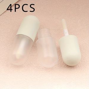 TEMU 미니 캡슐 파운데이션 4개 세트와 앱플리케이터 스틱이 포함된 스포이드 병, 저자극 플라스틱 타원형 스퀴저가 특징이며, 누출 방지 여행 필수품으로 설계되었으며, 손세탁만 가능합니다.