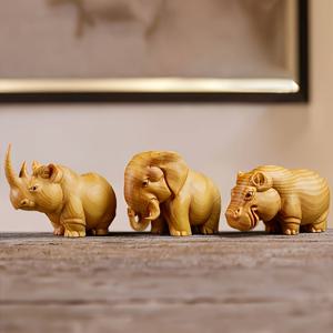 TEMU 1 세트 3개의 코끼리, 사자, 강아지 조각, 가정 장식, 수집용 공예품, 거실 사무실 데스크탑 장식, 휴일, 로그 캐빈에 적합한 선물!