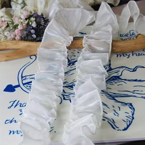 TEMU 1미터 길이의 단색 진주 모양 주름 레이스, 의류 커프스, 칼라, 스커트 밑단, 재봉 재료에 적합하며 커튼 및 케이크 장식에도 사용 가능, 폭 5cm