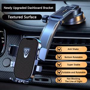 TEMU 2025 신형 자동차 휴대폰 홀더, 대시보드용 중력식 휴대폰 마운트, 범용 내비게이션 브라켓, 360도 회전 흡착식 휴대폰 지지대