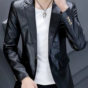 TEMU 남성용 스타일리시 봄/가을 정장 재킷, 핏 잘 나는 멋있는 코트