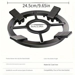 TEMU 미끄럼 방지 금속 가스레인지 선반 - 냄비와 팬, 주방 정리에 완벽한 스토브 보호대
