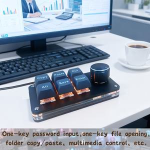 TEMU 미니 3/4/6키 기계식 키보드 (마코 프로그래밍 & 핫스왑 숫자키) - 다기능 단축키, USB 전원, 인체공학적 디자인 (게이밍용)|키캡|키캡