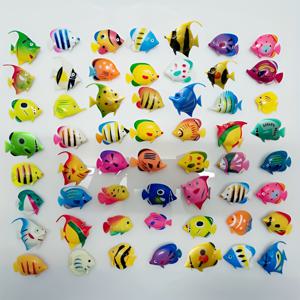 TEMU 실물 같은 플라스틱 열대어 수조 및 욕실 장식용 부유형 어항 물고기 세트 10종