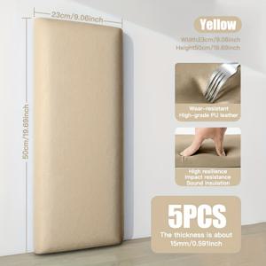 TEMU 헤드보드용으로 디자인된 회색, 흰색, 파란색의 5개 자체 접착식 벽 패널 세트입니다. 방음 및 충돌 방지 기능이 있으며, 접착제 없이 제거할 수 있어 장식에 이상적입니다. 고품질 가죽 소재로 제작되었습니다.