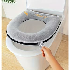 TEMU 욕실 추가 용품 변기 시트 커버, 사계절 사용 가능, 지퍼가 있는 오버사이즈 및 두꺼운 디자인|변기커버
