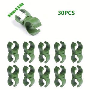 TEMU 30개입 헤비듀티 조절 가능 360° 회전 플라스틱 식물 지지대 클립 - 십자형 크로스바 포함 - 토마토, 콩, 완두콩, 덩굴식물 지지대 및 야외 식물 스테이크용 정원 스테이크 고정기