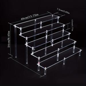 TEMU 아크릴 다층 디스플레이 랙 1개, 투명 디스플레이 튜브, 향수 선반, 주얼리 스탠드, 피규어 보관 디스플레이 베이스, 화장품 디스플레이 스탠드|향수