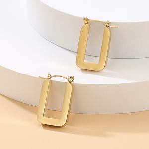 TEMU 알레르기 방지, 심플한 프렌치 스퀘어 스테인리스 스틸 귀걸이, 변색 방지, 데일리 웨어, 웨딩, 연회, 연인에게 주는 가장 정교한 발렌타인데이와 크리스마스 선물에 적합