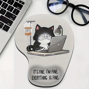 TEMU 손목 지지 마우스 패드, 인체공학적 디자인, 손목 받침대 포함, 부드러운 손목 지지감의 편안한 마우스 패드, 미끄럼 방지 베이스, 컴퓨터, 노트북, 사무실 및 가정용으로 적합