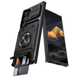 TEMU 휴대폰 케이스 - 휴대폰 케이스 - [Rongjia] 숨겨진 듀얼 카드 슬롯 휴대폰 케이스는 Samsung Galaxy S26 S25 Edge S25 S24 S23 Ultra Plus FE 시리즈와 호환되며, Samsung A56 A55 A36 A35 A26 A25 A16 A15 A14에도 호환됩니다.|휴대폰케이스