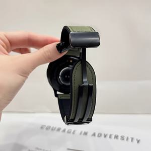 TEMU 20mm 22mm 스트랩 삼성 6 5 4 3 45mm 워치 4 6 클래식 42mm 46mm, 화웨이 GT4 3 2 3Pro Gt2Pro 밴드, 샤오미 워치 2 Pro S4 S3 S2 S1 Pro 호환 인조 가죽