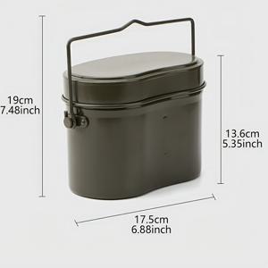 TEMU 원 정글 컬러 더블 레이어 도시락통, 휴대용 대용량 식품 용기, 야외 캠핑 및 여행용 아침식사 보관에 완벽