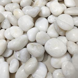 TEMU 천연 초정화 흰색 광택 조약돌 1000그램, 3-5cm 사이즈, 정원, 화분 바닥, 거북이 서식지, 발코니 채우기 및 조경에 적합