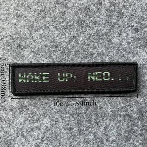 TEMU 네오 더 매트릭스 전술 모랄 배지 프린팅 후크 앤 루프 패치 팔밴드 백팩 스티커