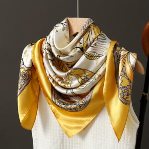 TEMU 35.4인치의 새로운 대형 손수건, 에어컨 방을 위한 트렌디한 숄, 스타일리시한 얇은 스카프, 야외 프린트 사각 스카프, 사계절용 따뜻한 헤드스카프, 그리고 고급스러운 90*90cm 여성용 사각 스카프