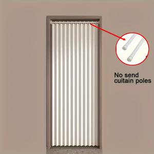 TEMU 2D 도어 커튼, 현대적인 그레이 - 드릴 없는 쉬운 설치, 웨이브 폴드 디자인, 사계절용 기계 세탁 가능 폴리에스터 홈 데코 & 테마 (할로윈/크리스마스/이스터), 우아한 거실 커튼, 계절별 출입구 향상, 모던 인테리어 스타일, 부드러운 질감 원단