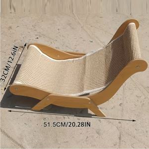 TEMU 고양이 스크래치 보드, 비탈모 저항성 일체형 콘큰 소파 발톱 연마대 대형 탈착식 세탁 가능 고양이 가구