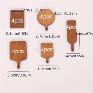 TEMU 인형의 집을 위해 디자인된 1:12 스케일의 정교한 미니어처 나무 트레이 20개 세트입니다. 기발한 테마가 특징이며, 실내 및 실외 환경 모두에서 사용하기에 이상적입니다. 크리스마스, 발렌타인데이의 축제 장식에 완벽합니다.