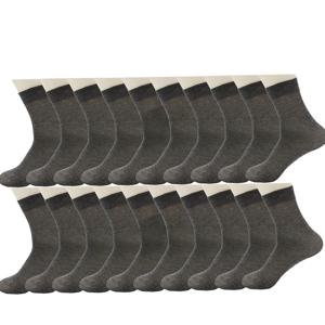 TEMU 남성용 초경량 투명 중목 양말 20켤레, 통기성 솔리드 컬러, 데일리 및 비즈니스 웨어에 적합, 여름철에 완벽