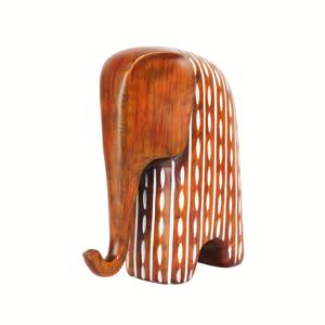 TEMU 우아한 추상 레진 코끼리 조각품 - 나무 같은 디자인과 풍부한 갈색 & 흰색 패턴 악센트, 발렌타인데이, 어머니날, 추수감사절, 아버지의 날 선물용 예술적 홈 & 오피스 데코, 코끼리 장식, 현대 미술, 장식적인 피규어, 아트 컬렉터를 위한 모던 아트