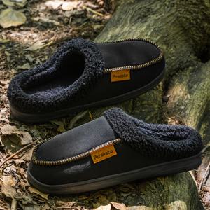 TEMU 남성용 겨울 슬리퍼 메모리폼 따뜻한 실내화 남성 소프트 솔 편안한 침실 럭셔리 실내외 슬리퍼|슬리퍼|실내화