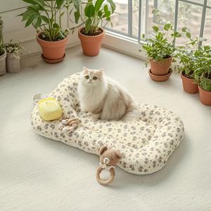 TEMU 퀼트 펫 베드 강아지 소파, 애완동물 유모차 매트, 5kg 이하 고양이용