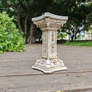 TEMU 수제 조각 빈티지 로마 기둥 조형물 - 정교한 스컬워크와 장식 디테일의 레진 실내/야외 장식품, 전기 불필요, 테이블탑, 파티오, 현관, 마당용 - 크리스마스, 발렌타인데이, 추수감사절, 지구의 날 선물, 세밀 공예, 고급 조각상, 인테리어 디자인가를 위한 장식품