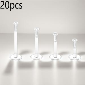 TEMU 20개입 쉬운 투명 소프트 로드 립 피어싱, 남녀 모두에게 적합한 아크릴 투명 바디 피어싱 주얼리