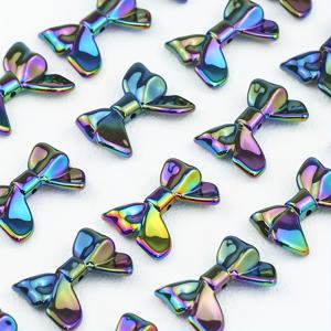 TEMU DIY 주얼리, 키체인, 펜 액세서리에 적합한 구멍이 있는 12개 블랙 컬러 아크릴 루즈 비즈