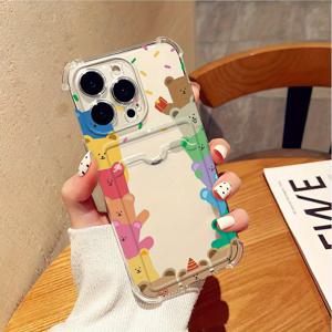 TEMU 휴대폰 케이스 - 휴대폰 케이스 - 도파민을 특징으로 하는 귀여운 만화 곰 디자인의 투명 휴대폰 케이스. 낙하로부터 보호되도록 설계되었습니다. 아이폰 16/15/14/13/12/11/7/8/SE/Plus/Pro Max/X/Xs/Xs Max/XR 시리즈와 호환됩니다.