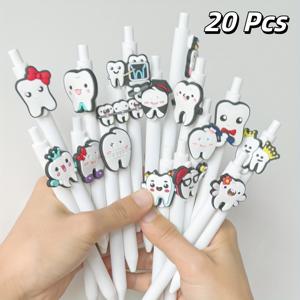 TEMU 20개의 수동으로 펼 수 있는 치과 펜 세트, 검은 잉크로, 치과 의사 및 치과 보조원에게 완벽한 선물, 사무실 및 가정용 서류용품에 적합합니다.