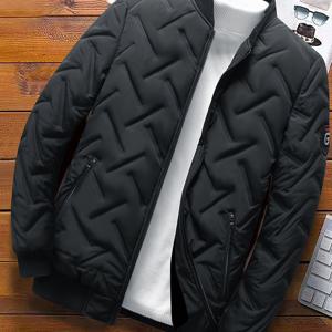 TEMU 남성용 두꺼운 야구 칼라 재킷 (가을, 겨울)