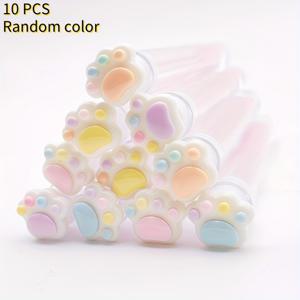 TEMU 10/20개 귀여운 고양이 발톱 무늬 속눈썹 빗, 컬러풀 독립형 튜브, 속눈썹 연장 및 메이크업용, ABS 플라스틱 손잡이, 재사용 가능한 메이크업 브러시, 여행용, 크리스마스, 어머니날, 발렌타인데이 선물