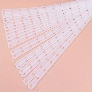 TEMU 의류 매장용 플라스틱 옷걸이 스트립 10개 세트, 투명/검정 의류 연결기, 성인용 의류 체인 화이트 클리어 행거, 창문 디스플레이 보관 및 실용적인 옷걸이 선반