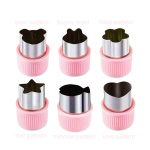 TEMU 4/6/12개 스테인리스 스틸 쿠키 커팅기 세트, 야채 모양 커팅기 세트, 미니 쿠키 커팅기, 손 보호가 완벽한 장식용 식품 커팅기, 미니 파이, 과일 및 쿠키 베이킹 팬, 베이킹 및 식품 액세서리에 적합, 다양한 패턴 (동물, 과일 등), 다양한 사용 시나리오 (주방, 야외 등)