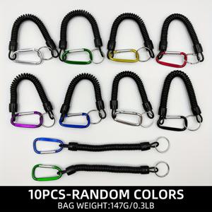 TEMU 낚싯대, 카약 파들, 기타 장비를 안전하게 고정하기 위해 설계된, 접이식 코일 기능이 있는 튼튼한 낚시 끈 10개 세트