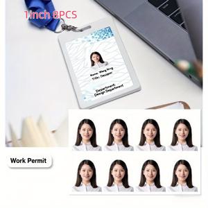 TEMU 2D 플랫, 2D 플랫, 맞춤형 ID 사진 인쇄 및 고화질 사진 처리 4/8개, 1인치 및 2인치 ID 사진, 웨딩 이미지, 휴대폰 디지털 사진 인쇄 앨범, 파트너를 위한 맞춤 생일 선물 포함