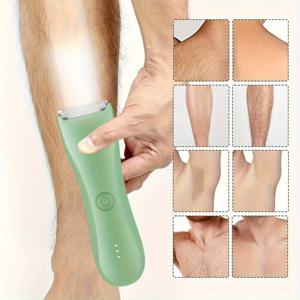 TEMU 전동 시술모발 제모기 - LED 조명 남성용 고환 트리머, 습식/휴대용 그루밍 기기, 전동 면도기, 쉐이버, USB-C 충전, 사타구니 및 바디 쉐이버, 피부에 안전한 트리밍, 저자극성 세라믹 날, 아버지/남자친구를 위한 정교한 선물