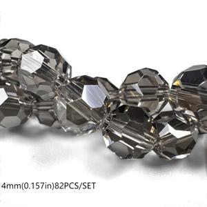 TEMU 장식용 비즈 4/6/8mm 약 82/90/65개 오스트리아 반투명 그레이 32면 축구 비즈 인조 비즈 구멍 있는 루즈 비즈 주얼리 만들기 DIY 팔찌 핸드메이드 목걸이 귀걸이 공예 액세서리 비즈 & 비즈 세트