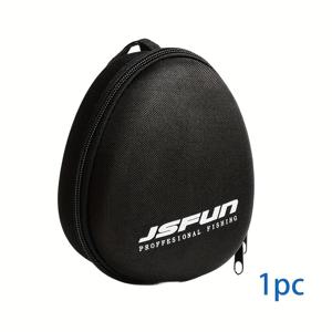 TEMU JSFUN 휴대용 EVA 낚시릴 보관 가방, 드럼/스피닝/베이트캐스팅 및 트롤링 휠용, 손잡이 포함 액세서리 보관함