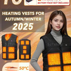 TEMU USB 충전식 스마트 보온 조끼, 남녀 공용