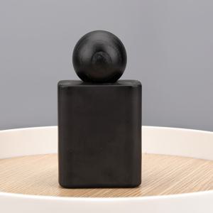 TEMU 휴대용 블랙 무광 유리 스프레이 병, 향수용, 50ML 용량, 스크류 캡 및 누름식 메커니즘 특징