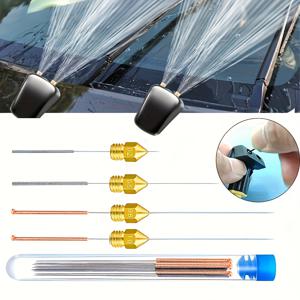 TEMU 10개 스테인리스 와이퍼 노즐 청소 키트 - 자동차 유리 및 3D 프린터 제트, 가스 스토브 출구, 레인 브러시, 샤워 헤드 니들 클리닝, 차량 청소 액세서리, 자동차 청소 용품, 차량 청소 장비, 차량 청소 도구, 와이퍼 유리 리퍼브 키트, 차고 용품, 시스템 진결 솔루션, 바 액세서리