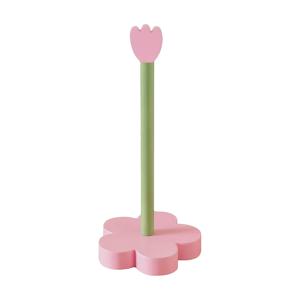 TEMU 핑크 하트 & 플로럴 디자인의 천연 나무 무드릴 프리스탠딩 티슈 홀더 - 주방, 욕실, 거실 장식에 적합한 귀여운 나무 롤 디스펜서 - 천연 나무 마감의 장식용 티슈 박스 정리함, 설치 번거로움 없음