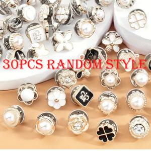 TEMU 60/30개 빈티지 단추, 매끄러운 재봉용 스냅 단추, 반사 방지 장식용 보이지 않는 셔츠 핀, 다기능 고급형 핀 스타일 셔츠 및 상의 단추, 내구성 있는 반투명 다목적 의류 재봉 액세서리, 패셔너블하고 편리한