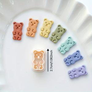 TEMU 곰돌이 모양 폴리머 클레이 커터와 곰돌이 모양 귀걸이 커터의 독특한 디자인, 수제 귀걸이 제작에 완벽